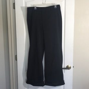 Gap Stretch Black Cuffed Wide Leg Trousers Size 14
